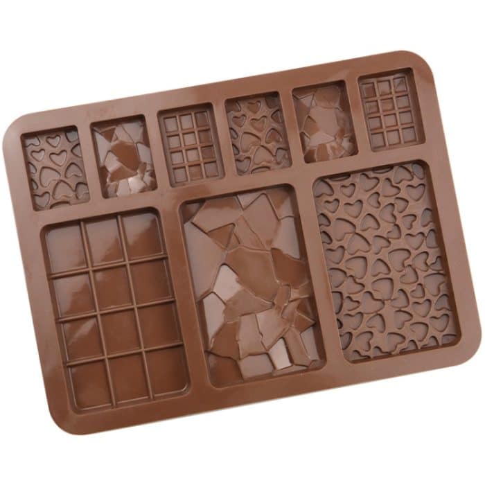 TBD0604876201A.jpg 9 Grids Silikon Backen Schokolade Form Kuchen DIY Fondant Form, 9 Grids Chocolate – Bild 1
