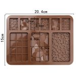 9 Grids Silikon Backen Schokolade Form Kuchen DIY Fondant Form, 9 Grids Chocolate – Bild 3
