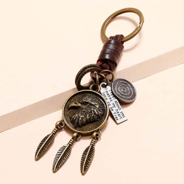 Adler Retro Persönlichkeit Anhänger Einfache Auto Keychain Zubehör – Bild 3