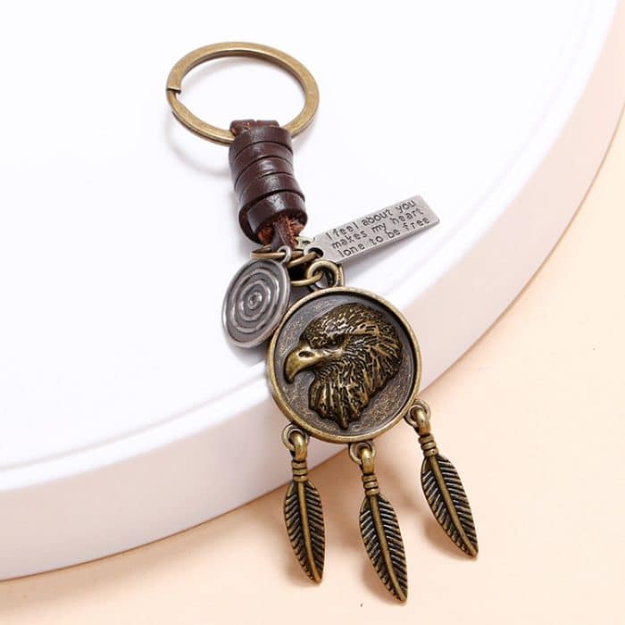 Adler Retro Persönlichkeit Anhänger Einfache Auto Keychain Zubehör – Bild 4