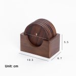 6 teile/satz Nussbaum Bahn Holz Tee Zeremonie Tablett Kaffee Tasse Massivholz Isolierung Pad – Bild 7
