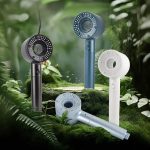 Hochdruck-Handbrause mit 5 Sprühmodi, gefilterter Duschkopf, Basic Silver, Kit Silver, Basic White, Kit White, Basic Gray, Kit Gray – Bild 2