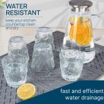 Dreifach gefaltete Abtropfunterlage aus Silikon für Schüssel und Geschirr, Abtropfmatte für die Küchentheke, 62 x 40cm – Bild 4