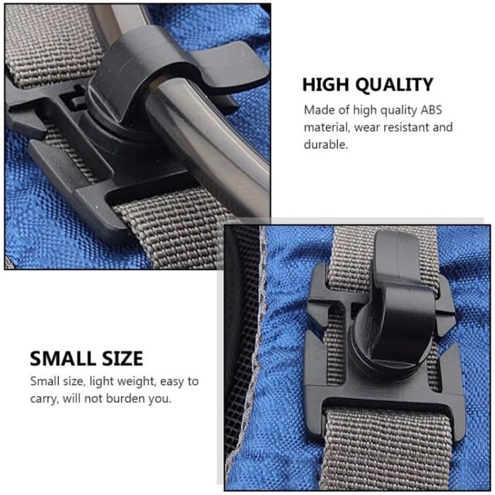 AOTU AT9005, 2 Stück, verstellbarer Wasserbeutel-Clip, 360 Grad drehbar, Outdoor-Rucksack-Zubehör, Trinkbeutel-Schlauch-Clip – Bild 6