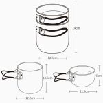 AOTU AT101 2 In 1 Outdoor Camping Kochgeschirr Picknick Tragbarer Topf – Bild 7