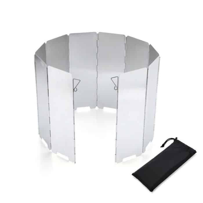 TBD06048883.jpg AOTU AT6344-1 10 teile/satz Outdoor Camping Mit Pins Aluminium Herd Windschutzscheibe – Bild 1