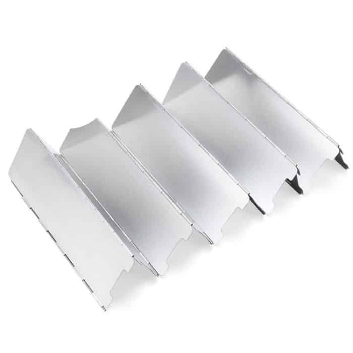 AOTU AT6344-1 10 teile/satz Outdoor Camping Mit Pins Aluminium Herd Windschutzscheibe – Bild 4