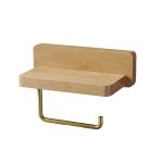 Wandmontierter Papierhandtuchhalter Badezimmerregal Rollenpapierhalter, 20cm Beech Wood, 20cm Walnut, 30cm Beech Wood, 30cm Walnut