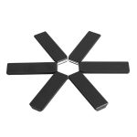 Verdickte, faltbare Verbrühschutz-Wärmedämmmatte, Tischset, Topfuntersetzer, Black