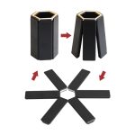 Verdickte, faltbare Verbrühschutz-Wärmedämmmatte, Tischset, Topfuntersetzer, Black – Bild 4