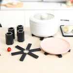 Verdickte, faltbare Verbrühschutz-Wärmedämmmatte, Tischset, Topfuntersetzer, Black – Bild 7