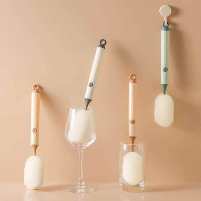 Abnehmbarer Doppel-Reinigungsbecher-Bürstenschwamm mit langem Griff, Weinglas-Thermosflaschenbürste – Bild 7