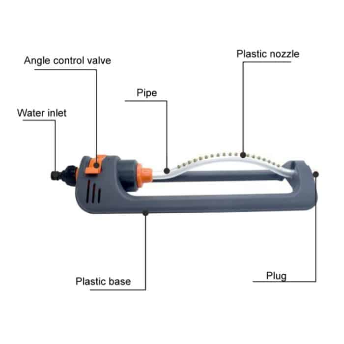 Automatischer Schwenk-Sprinkler, Garten-Rasenbewässerungsdüse, Gartensprinklerdüse, Automatic Swing Sprinkler (19 Holes) – Bild 4