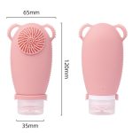 100ml Reisereinigungslotion Spenderflasche mit Waschbürste Kosmetikshampoo Vorratsflasche – Bild 3