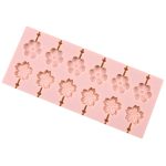 12 Grids Kirschblüte Lollipop Form Schokolade Chip Formen – Bild 2