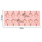 12 Grids Kirschblüte Lollipop Form Schokolade Chip Formen – Bild 3