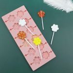 12 Grids Kirschblüte Lollipop Form Schokolade Chip Formen – Bild 4