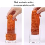 Sporthandtuch-Set für unterwegs, tragbar, schnelltrocknend, kaltes Handtuch mit Aufbewahrungstasche aus Silikonhülle, 30x90cm – Bild 4
