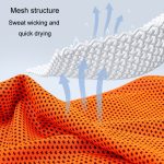 Sporthandtuch-Set für unterwegs, tragbar, schnelltrocknend, kaltes Handtuch mit Aufbewahrungstasche aus Silikonhülle, 30x90cm – Bild 6