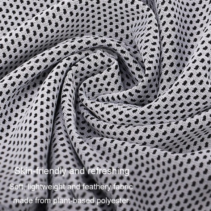 Sporthandtuch-Set für unterwegs, tragbar, schnelltrocknend, kaltes Handtuch mit Aufbewahrungstasche aus Silikonhülle, 30x90cm – Bild 7