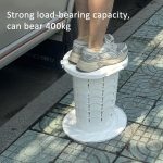 Einziehbarer, tragbarer Reisetoiletten-Klapphocker für den Außenbereich, Angeln, Camping, Ordinary White, Ordinary Black, With Light White, With Light Black – Bild 4