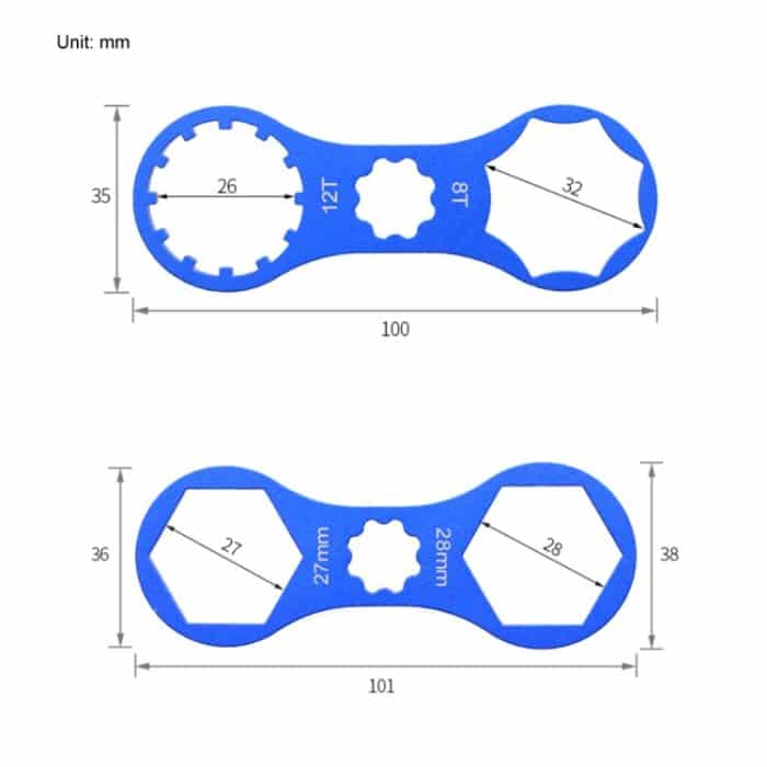 Mountainbike Gabel Krone Schlüssel Stoßdämpfer Abdeckung Entfernung Werkzeug – Bild 3