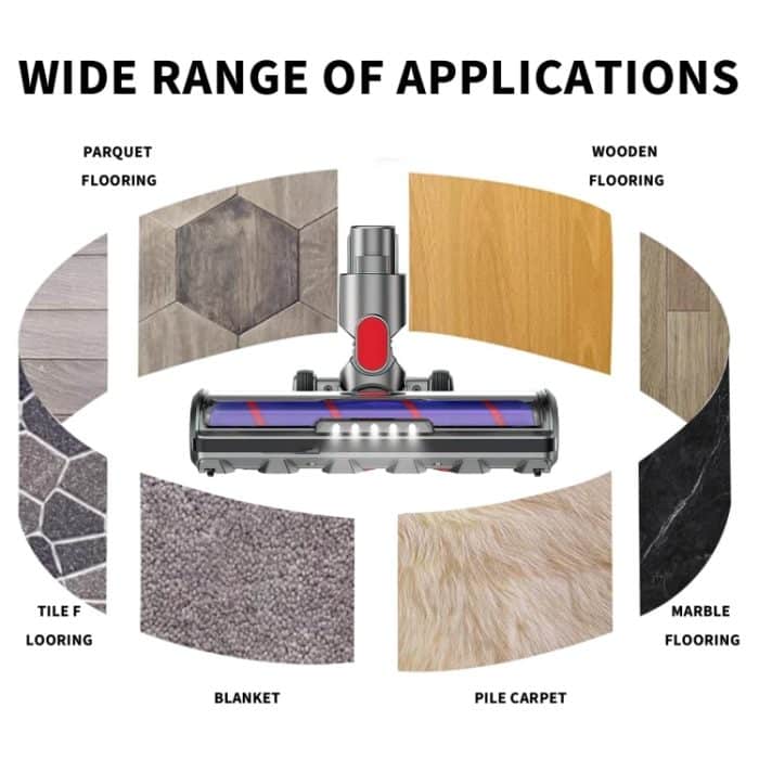 Für Dyson V7 V8 V10 V11 Staubsauger Motor Kopf Weichen Borsten Roller Pinsel Mit Licht – Bild 5