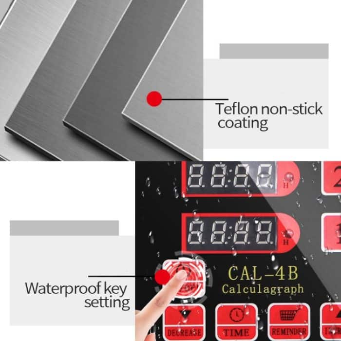 4 kanäle Kommerziellen Küche Timer Mit Laut Alarm Einstellbare Kochen Erinnerung, EU Plug, US Plug, UK Plug, AU Plug – Bild 6