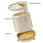 Rotierender Messerständer für die Küche, multifunktionales Besteckregal, All-in-One-Aufbewahrungsregal für Essstäbchen für den Haushalt – Bild 4