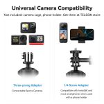 Leichte Vorbauklemme Fahrradhalterung 360 Grad verstellbar Sportkamera Universal, TELESIN TE-HBM-004 – Bild 9