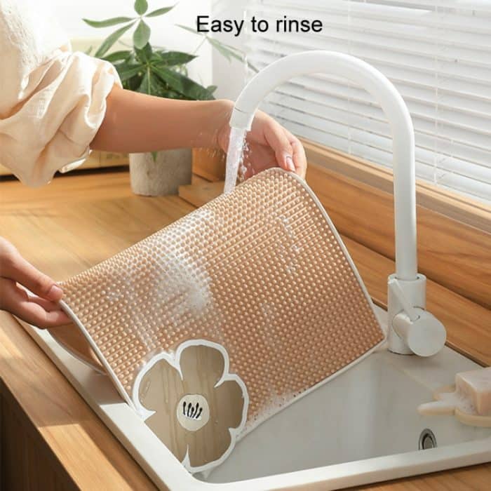 PVC Wärmedämmung Tisch Matte Bar Coaster Küche Restaurant Verdickt Nicht-Slip Drainage Matte, 41.3x31.1cm – Bild 4