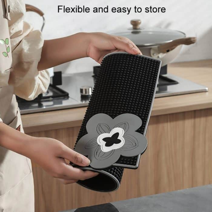 PVC Wärmedämmung Tisch Matte Bar Coaster Küche Restaurant Verdickt Nicht-Slip Drainage Matte, 41.3x31.1cm – Bild 6