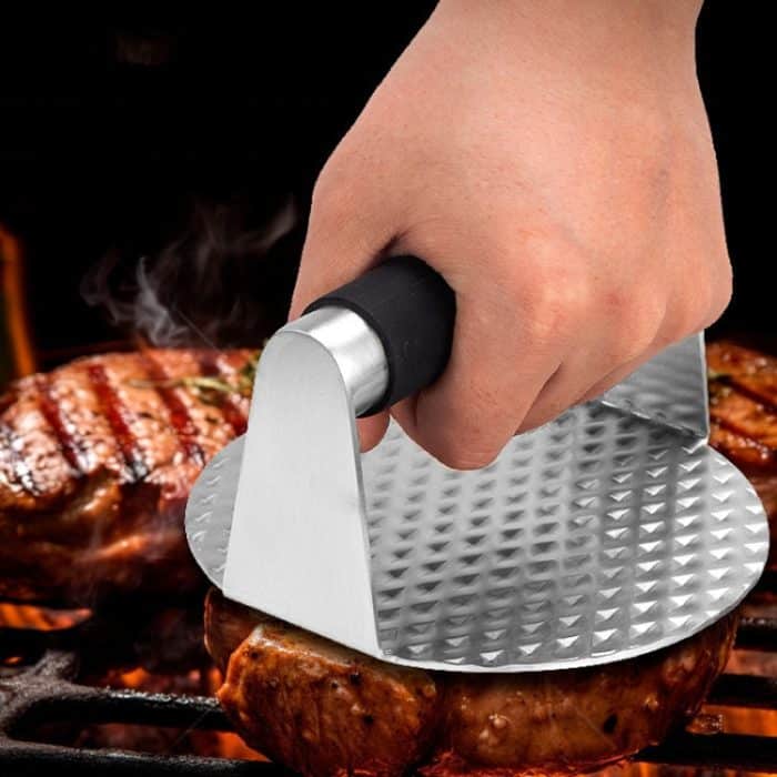 304 Edelstahl Runde Fleisch Patty Presse Werkzeug Küche Liefert Burger Presser – Bild 8