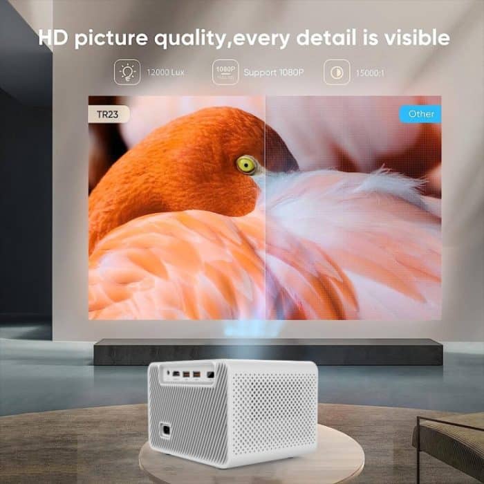 M10 Plus 1280x720P Projektor 2,4G / 5G WIFI Bluetooth 5.2 Android 11 System Heimkino, US Plug, AU Plug, UK Plug, EU Plug – Bild 4