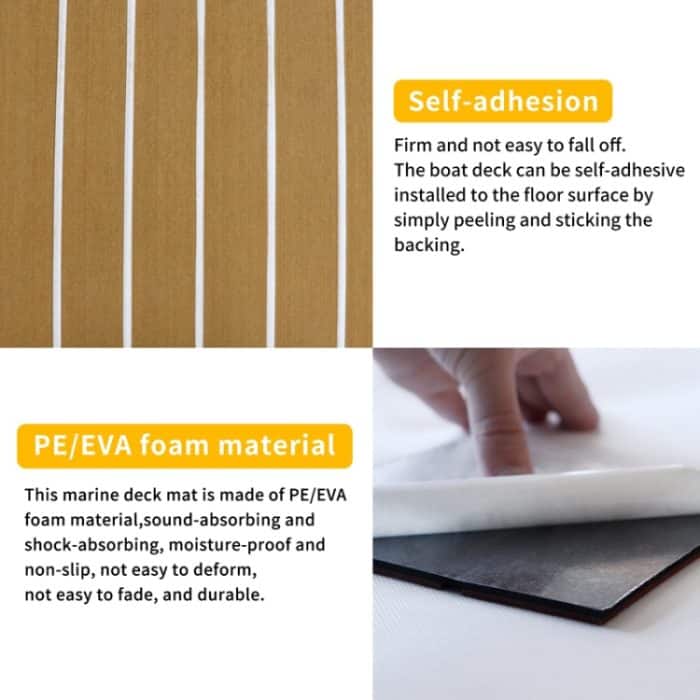 Yacht RV Modifikation Nachahmung Teak Boden EVA Anti-Rutsch-Matte, 240x45x0.6cm, 240x60x0.6cm, 240x90x0.6cm, 240x120x0.6cm – Bild 4