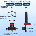 Tridaptor Digiscoping Adapter 3-Achsen Teleskop Telefonhalterung für Binokular Monokular Mikroskop, With Buetooth, Without Bluetooth – Bild 4