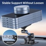 Mittelkonsole 360° drehbarer magnetischer Autotelefonhalter aus Zinklegierung für die Fahrzeugnavigation, Magnetic Holder – Bild 3