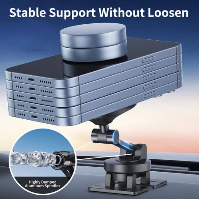 Mittelkonsole 360° drehbarer magnetischer Autotelefonhalter aus Zinklegierung für die Fahrzeugnavigation, Magnetic Holder – Bild 3