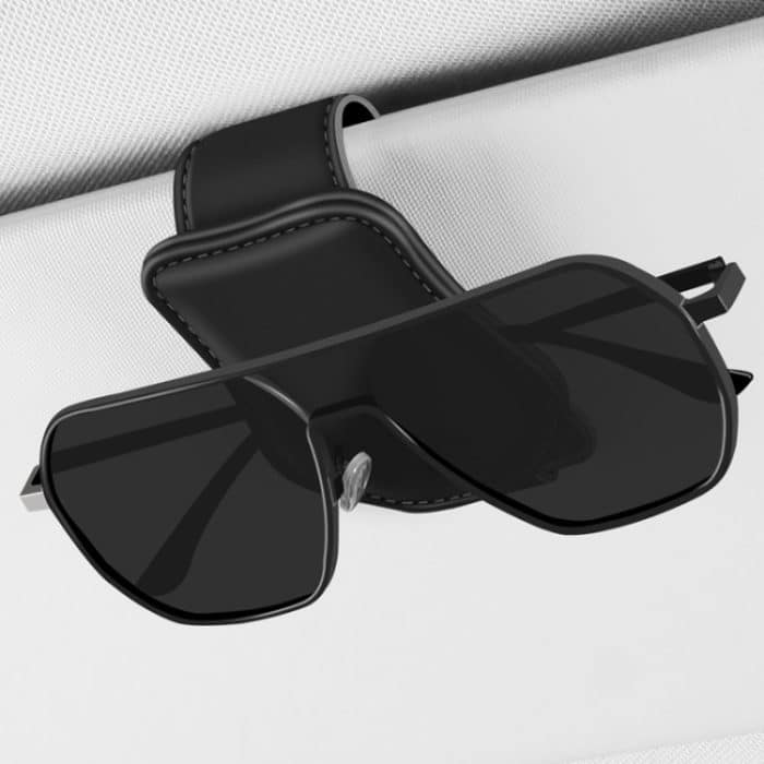 Auto Brillen Clip Auto Leder Magnetverschluss Sonnenbrille Aufbewahrungstasche – Bild 2
