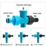 Automatische rotierende Kunststoff-Bodensprinkler Garten Rasen Dreieck Sprühdüsen – Bild 5