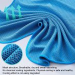 U-förmiges Kapuzenhandtuch mit Kältegefühl, für Strand, Camping, Fitness, Sonnenschutz, schnelltrocknend, Sport, kühlendes Stirnband, 65x30cm – Bild 3