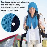 U-förmiges Kapuzenhandtuch mit Kältegefühl, für Strand, Camping, Fitness, Sonnenschutz, schnelltrocknend, Sport, kühlendes Stirnband, 65x30cm – Bild 7