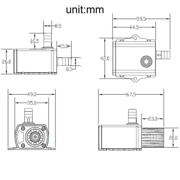 DC12V Solar Micro Brushless Kaltwasser-Umwälzpumpe für Brunnen, QR50E – Bild 5
