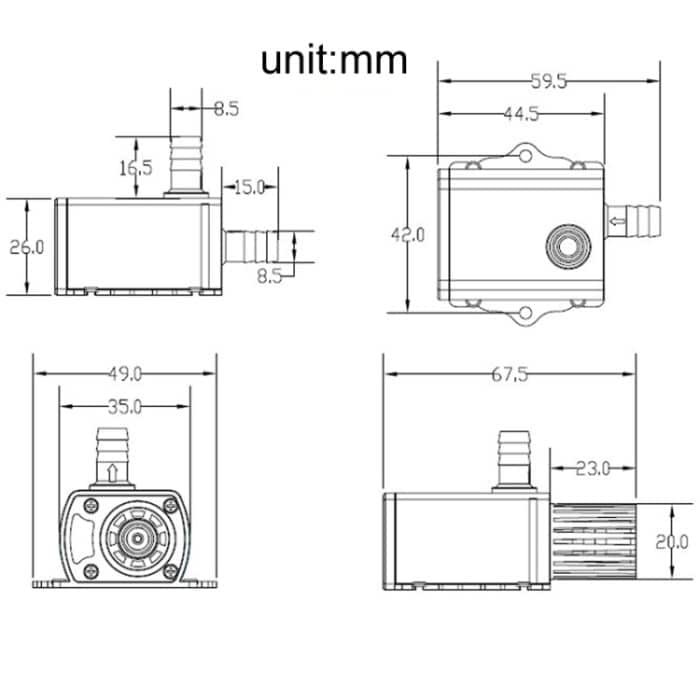 DC12V Solar Micro Brushless Kaltwasser-Umwälzpumpe für Brunnen, QR50H – Bild 5