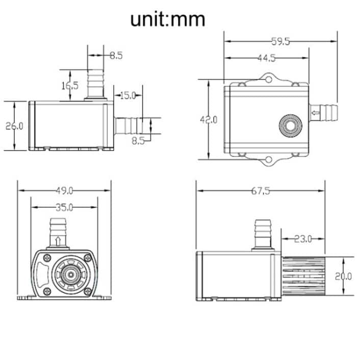 DC12V Solar Micro Brushless Kaltwasser-Umwälzpumpe für Brunnen, QR50C – Bild 4