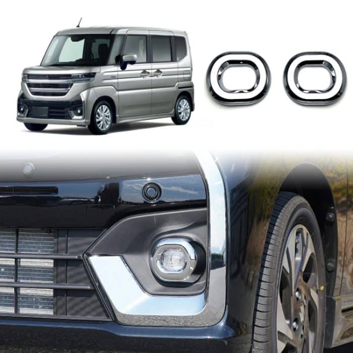 Für 2024 Suzuki Spacia Custom MK04 Serie Rechtslenker Nebelscheinwerferabdeckung Galvanikrahmen – Bild 3