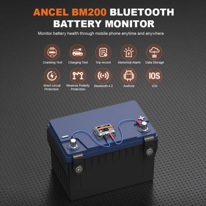 ANCEL BM200 12 V Bluetooth 4.2 Autobatterie-Analyse- und Erkennungstool Batterietester – Bild 3
