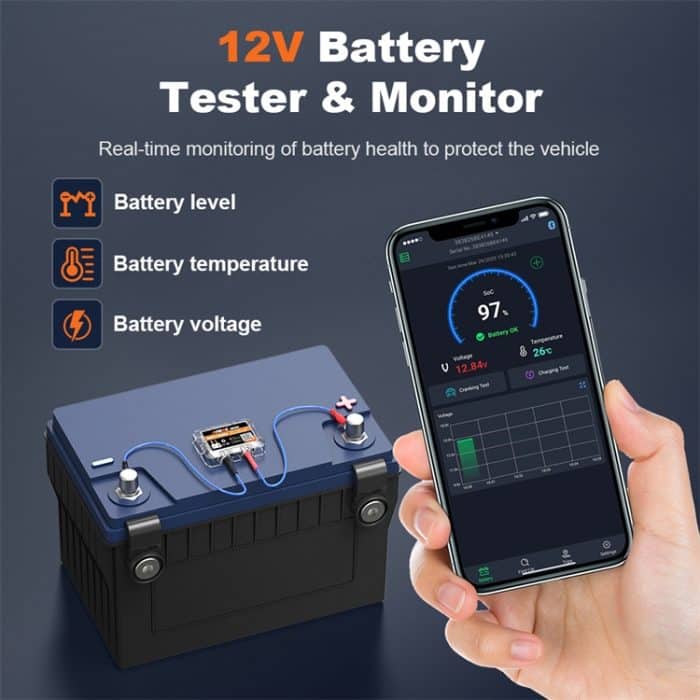 ANCEL BM200 12 V Bluetooth 4.2 Autobatterie-Analyse- und Erkennungstool Batterietester – Bild 6