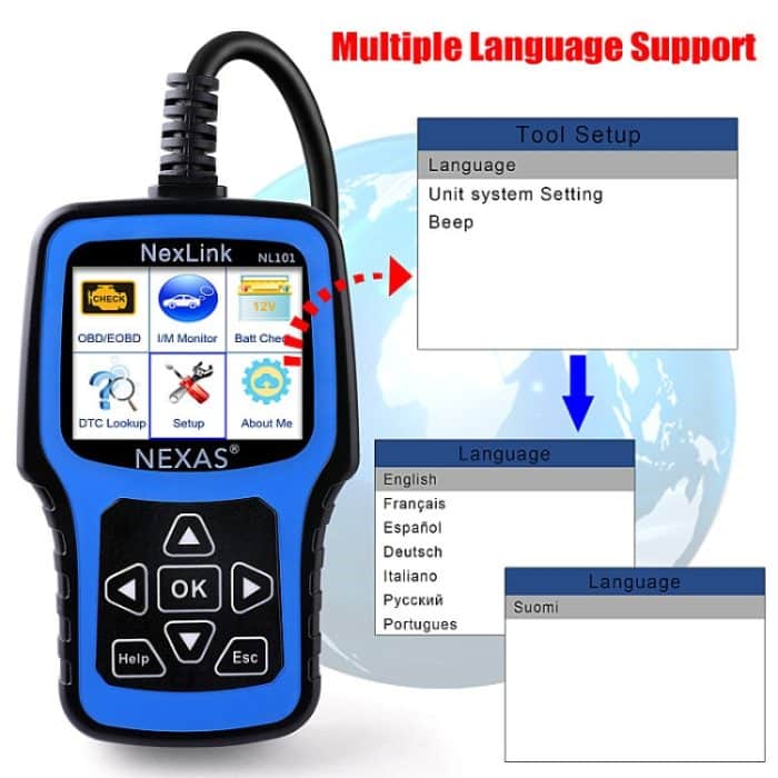 Nexas NL101 Universal OBD2 Scanner Diagnosetool & Batterietester mit OBDII – Bild 4