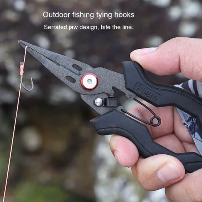 Teflon Edelstahl Multifunktionale Angeln Zangen Anti-rutsch Schneiden Linie Offenen Ring Angeln Werkzeuge – Bild 6
